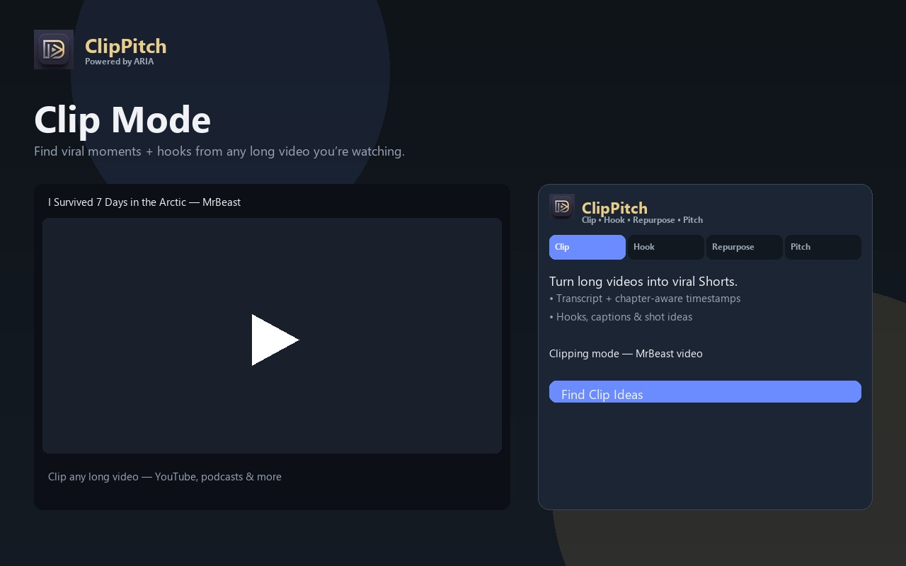 Clip mode on YouTube