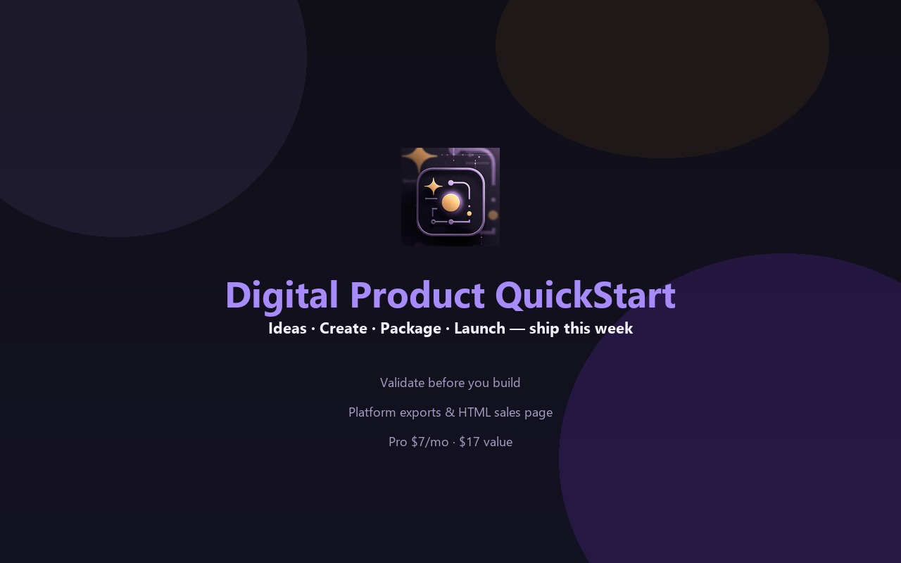 Digital Product QuickStart extension hero