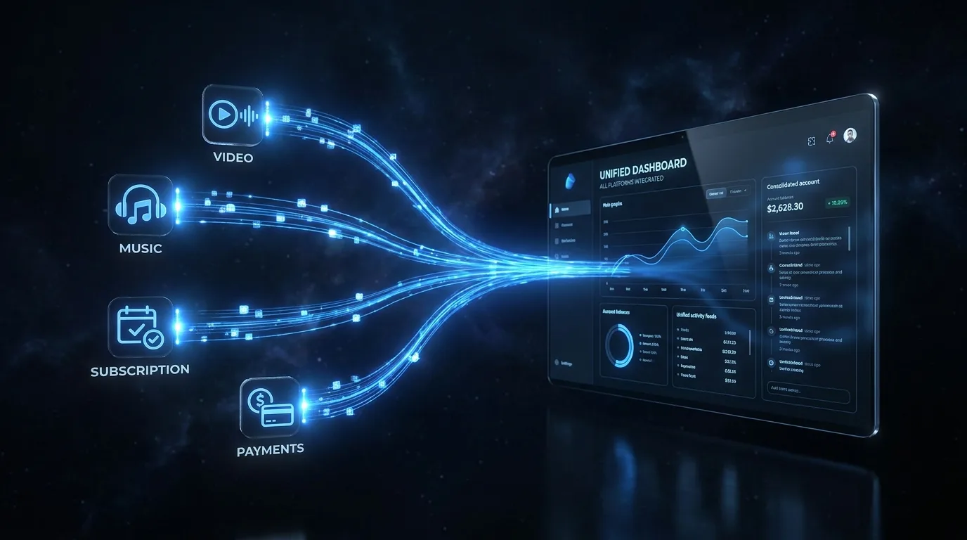 Revenue from every platform flowing into one unified CreatorSense dashboard